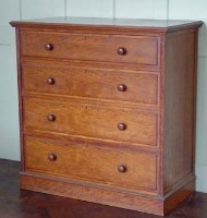 Lot 769 - 19th century mahogany chest of four drawers