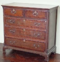 Lot 802 - Oak and cross banded chest of drawers