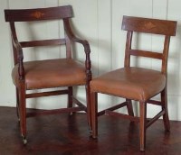 Lot 825 - Ten Edwardian dining chairs
