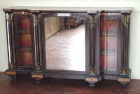 Lot 829 - Ebonised credenza