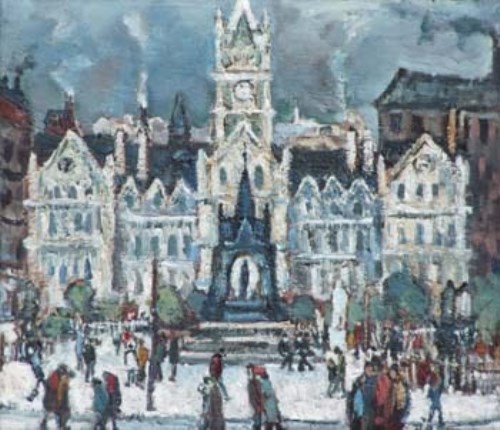 Lot 1 - William Turner, Albert Square, oil