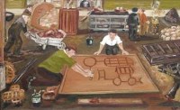 Lot 36 - Ken Jones, Making Core Irons Foundry, oil