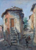 Lot 44 - Prof A Catalani, Rocca di Papa (Roma), oil on board