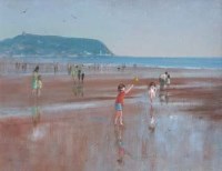 Lot 56 - William Burns, Scarborough Beach, Low Tide, oil
