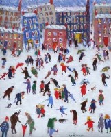 Lot 62 - Sue Atkinson, Meetings and Greetings, acrylic