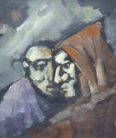 Lot 72 - Jose Echave, two head studies, oil