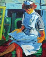 Lot 78 - Jerzy Faczynski, A Nurse, oil