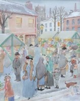 Lot 155 - Patience Arnold, Yorkshire Market, watercolour