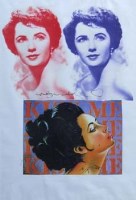 Lot 175 - Warhol & Ramos, Kiss Me and double portrait of Elizabeth Taylor, silkscreen