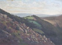 Lot 210 - J.H. Midgley, rural scene with horses, oil