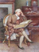 Lot 219 - H.G. Glindoni, Knowledge is Power, watercolour