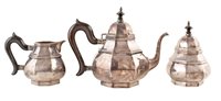 Lot 35 - 3-piece silver tea-set