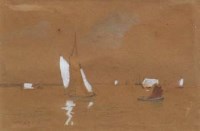 Lot 237 - Attributed to T.B. Hardy & Ernest Albert, Maritime scenes, watercolour (5)