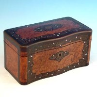 Lot 447 - Inlaid tea caddy