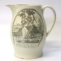 Lot 546 - Cream ware Jack Spritsails Frolic jug