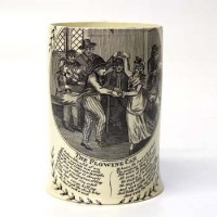 Lot 548 - Liverpool Creamware Tankard