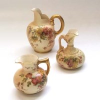 Lot 573 - Three Royal Worcester Jugs