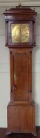 Lot 629 - Oak thirty hour longcased clock complete with