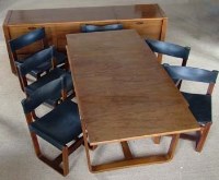Lot 630 - Rosewood dining suite.