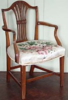Lot 646 - Hepplewhite style elbow chair.