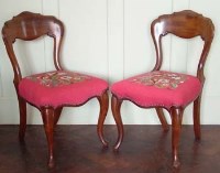 Lot 658 - Four Victorian mahogany dining chairs