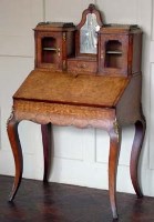 Lot 662 - Mid 19th century Walnut bureau