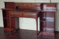 Lot 669 - Edwardian mahogany desk/bookcase.