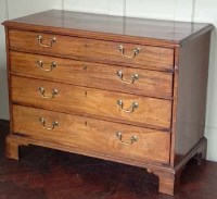 Lot 672 - George III mahogany chest of drawers.