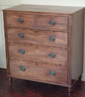 Lot 674 - George III mahogany chest of drawers.