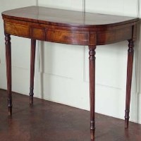 Lot 675 - Mahogany fold-over tea table.