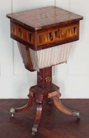 Lot 690 - Victorian inlaid work table
