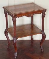 Lot 702 - Walnut two tier table