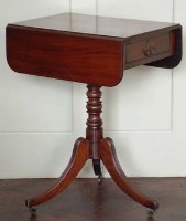 Lot 705 - Mahogany tripod pembroke table