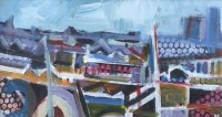 Lot 13 - Peter Stanaway, Overlooking Oldham, oil