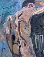 Lot 42 - Adrian Johnson, Male nude, oil