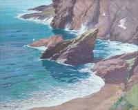 Lot 45 - Ernest Herbert Whydale, At Trebetherick, North Cornwall, oil