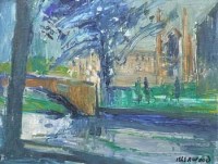 Lot 71 - J. L. Isherwood, King's College, Cambridge, oil