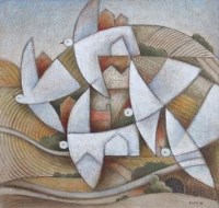Lot 74 - Jiri Borsky, Doves, oil