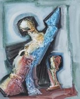 Lot 82 - Tadeusz Was, Holy Man, mixed media