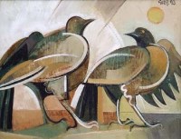 Lot 86 - Geoffrey Key, Birds, oil