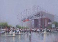 Lot 125 - Marc Grimshaw, Old Trafford, pastel
