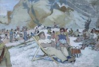 Lot 138 - Hubert Andrew Freeth, Beach Siesta, gouache and ink