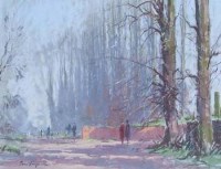 Lot 143 - James Longueville, The Church Limes, Malpas, pastel