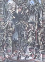 Lot 179 - Alan Sorrell, Fanfare in the temple, ink and gouache