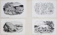 Lot 186 - C. F. Tunnicliffe, The Sun & the Moon; Wild Stone; Dreams and Superstitions and Portents, scraperboard (4)