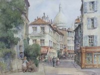 Lot 213 - E.R Sturgeon, Le Sacre Coeur, Paris, watercolour