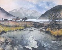 Lot 216 - Chris Dearden, Still Flows the Stream - Co. Sligo, watercolour