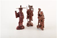 Lot 278 - Three Japanese Okimono figures