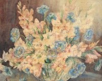 Lot 343 - Marion Broom, Floral still life study, watercolour
