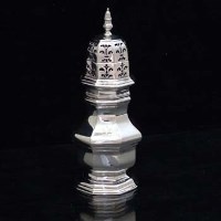 Lot 374 - Queen Anne silver caster